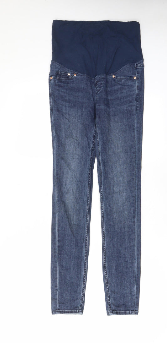 Womens UK Size 8 H&M Regular Fit Skinny Blue Jeans