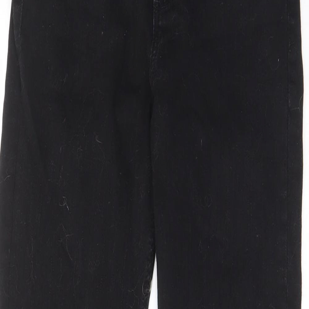 Zara Womens Black Cotton Skinny Jeans Size 8 L28 in Regular Zip - Pockets