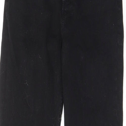 Zara Womens Black Cotton Skinny Jeans Size 8 L28 in Regular Zip - Pockets