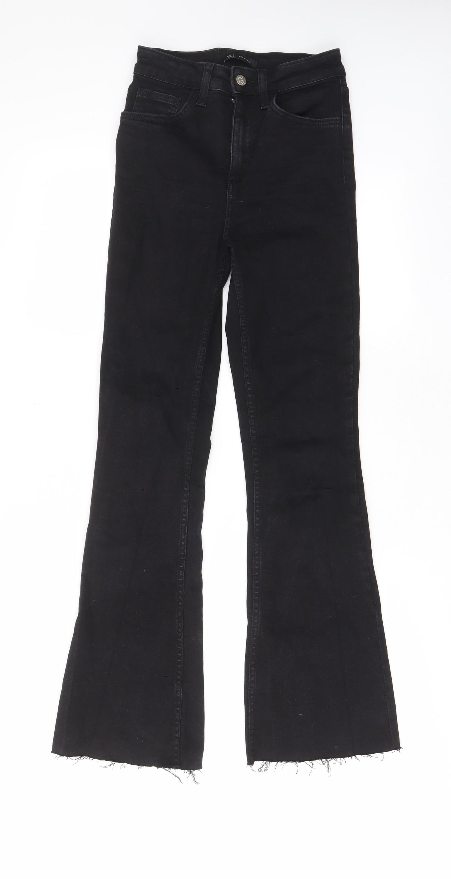 Womens UK Size 26 in Reclaimed Vintage Regular Fit Bootcut Black Jeans