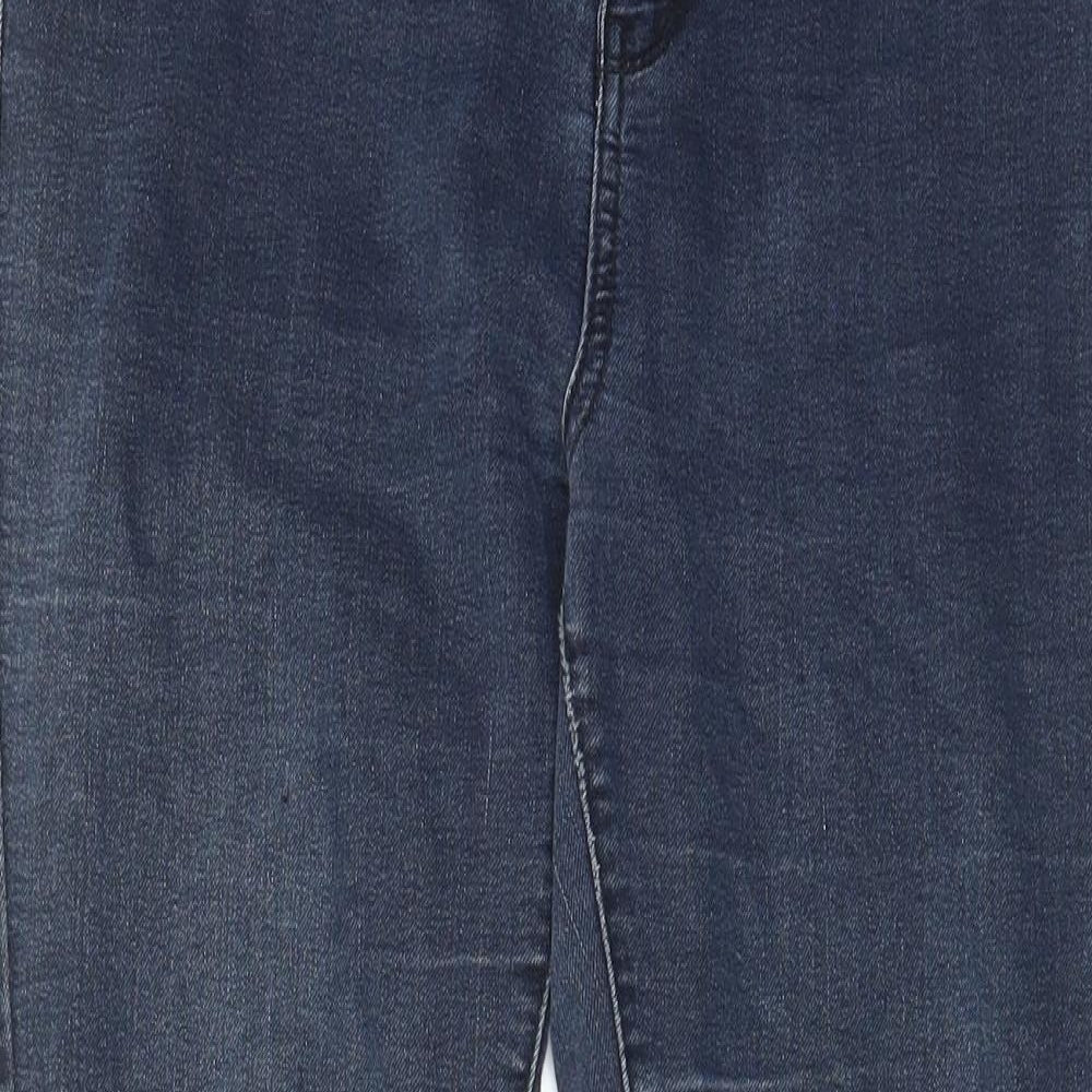 Womens UK Size 12 YesYes Regular Fit Cropped Blue Jeans