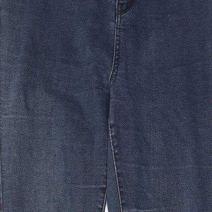 Womens UK Size 12 YesYes Regular Fit Cropped Blue Jeans