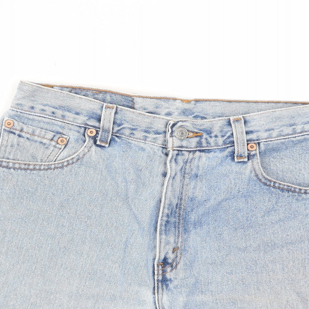 Levi's Womens Blue Camel Basic Shorts Size 28 in L5 in Regular Zip - Pockets