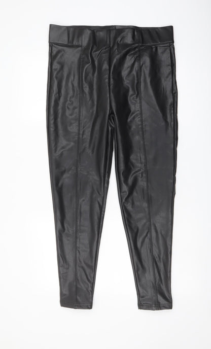 Womens UK Size 16 Marks and Spencer Regular Fit  Black Trousers