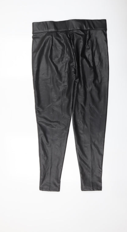 Womens UK Size 16 Marks and Spencer Regular Fit  Black Trousers