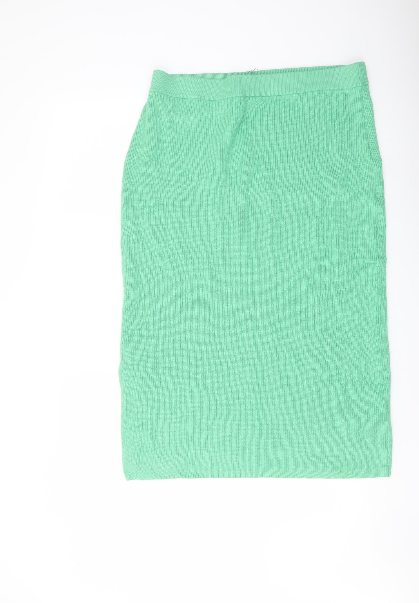 Marks and Spencer Womens Green Viscose Straight & Pencil Skirt Size L