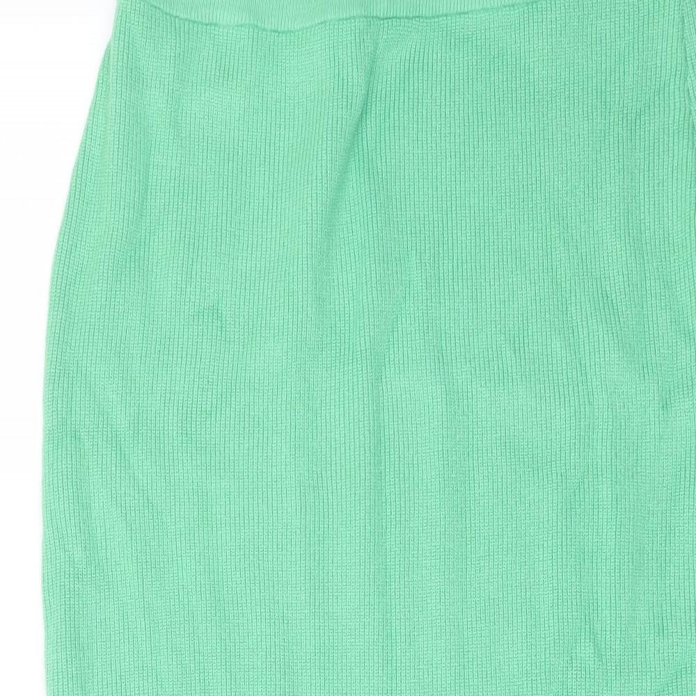 Marks and Spencer Womens Green Viscose Straight & Pencil Skirt Size L
