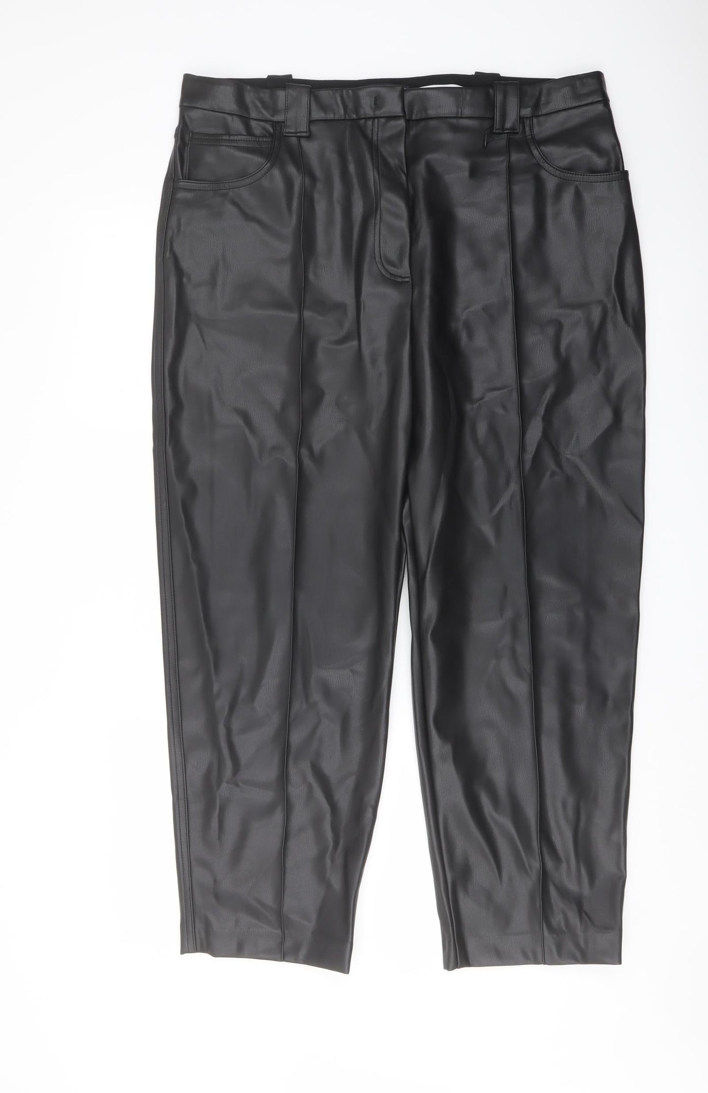 Womens UK Size 18 Marks and Spencer Regular Fit  Black Trousers