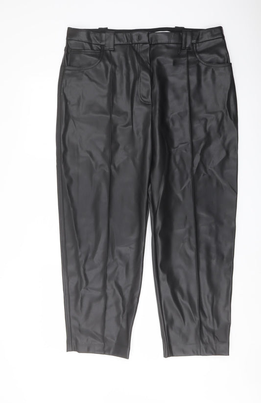 Womens UK Size 18 Marks and Spencer Regular Fit  Black Trousers