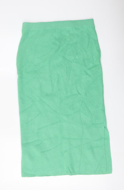 Marks and Spencer Womens Green Viscose Straight & Pencil Skirt Size M