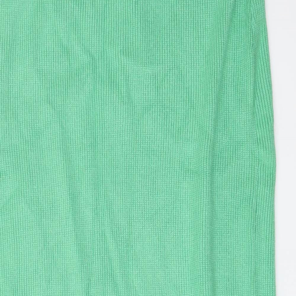 Marks and Spencer Womens Green Viscose Straight & Pencil Skirt Size M