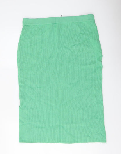 Marks and Spencer Womens Green Viscose Straight & Pencil Skirt Size L