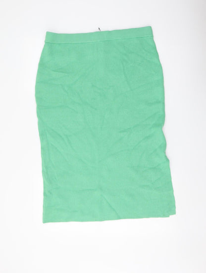 Marks and Spencer Womens Green Viscose Straight & Pencil Skirt Size L