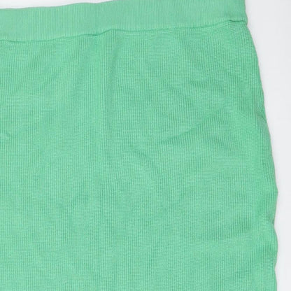Marks and Spencer Womens Green Viscose Straight & Pencil Skirt Size L
