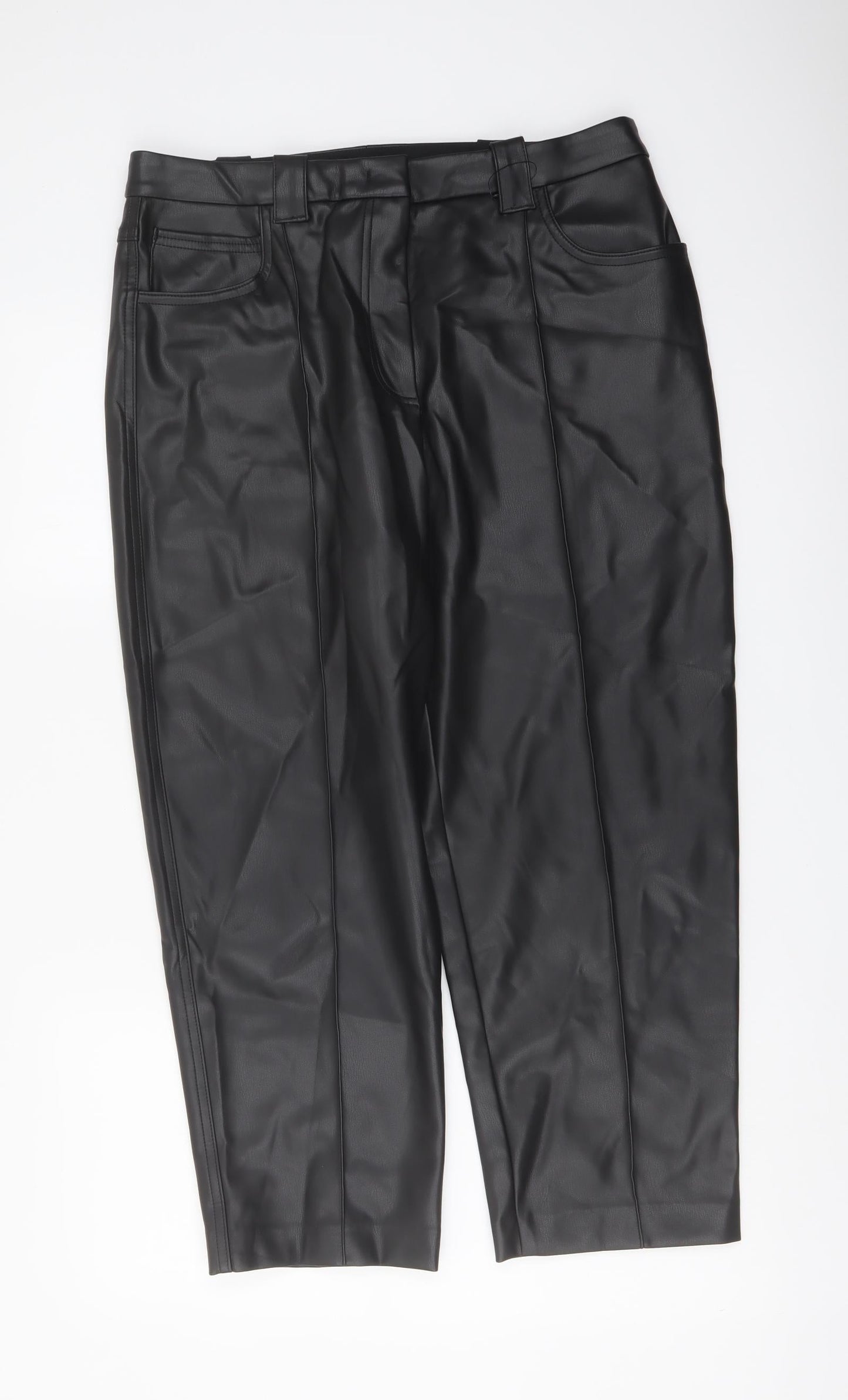 Womens UK Size 14 Marks and Spencer Regular Fit  Black Trousers