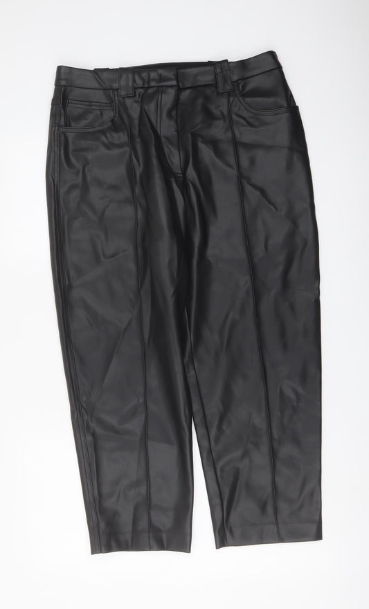Womens UK Size 14 Marks and Spencer Regular Fit  Black Trousers