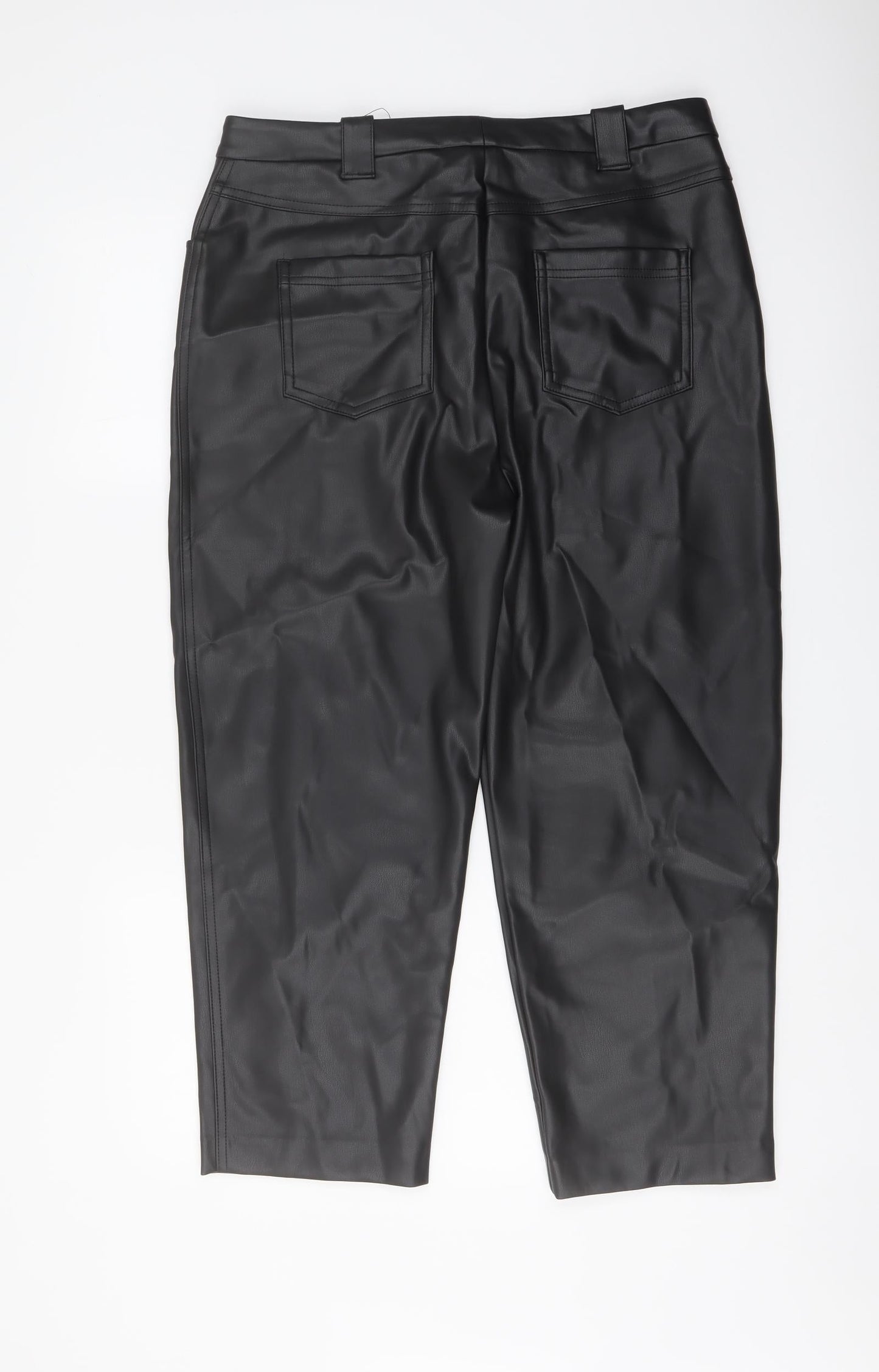 Womens UK Size 14 Marks and Spencer Regular Fit  Black Trousers