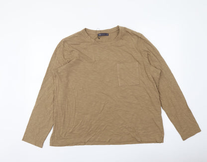 Womens UK Size 16 Marks and Spencer Brown Basic T-Shirt