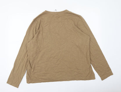 Womens UK Size 16 Marks and Spencer Brown Basic T-Shirt