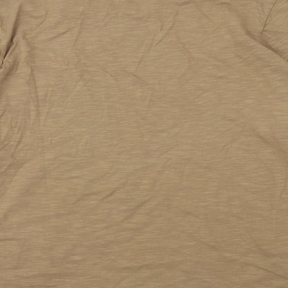 Womens UK Size 16 Marks and Spencer Brown Basic T-Shirt