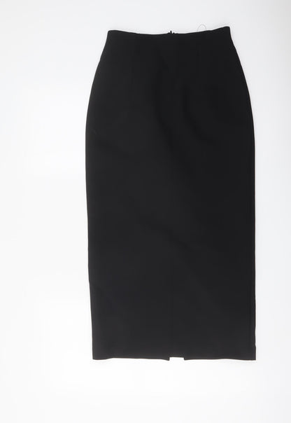 Marks and Spencer Womens Beige Polyester Straight & Pencil Skirt Size 8 Zip