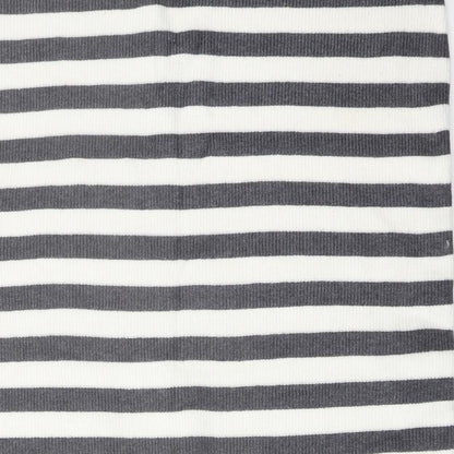 Marks and Spencer Womens Grey Striped Viscose Straight & Pencil Skirt Size L