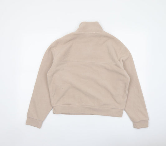 Brave Soul Womens Pink Polyester Pullover Sweatshirt Size XS Zip