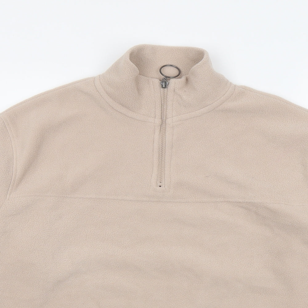 Brave Soul Womens Pink Polyester Pullover Sweatshirt Size XS Zip