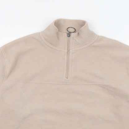 Brave Soul Womens Pink Polyester Pullover Sweatshirt Size XS Zip