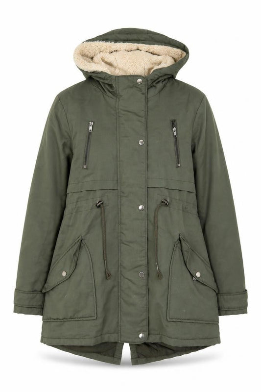 Womens UK Size 8 ASOS Green Parka Coat