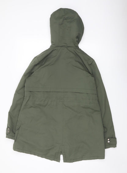 Womens UK Size 8 ASOS Green Parka Coat