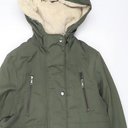 Womens UK Size 8 ASOS Green Parka Coat
