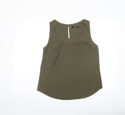 Womens UK Size 10 Oasis Green Basic Tank