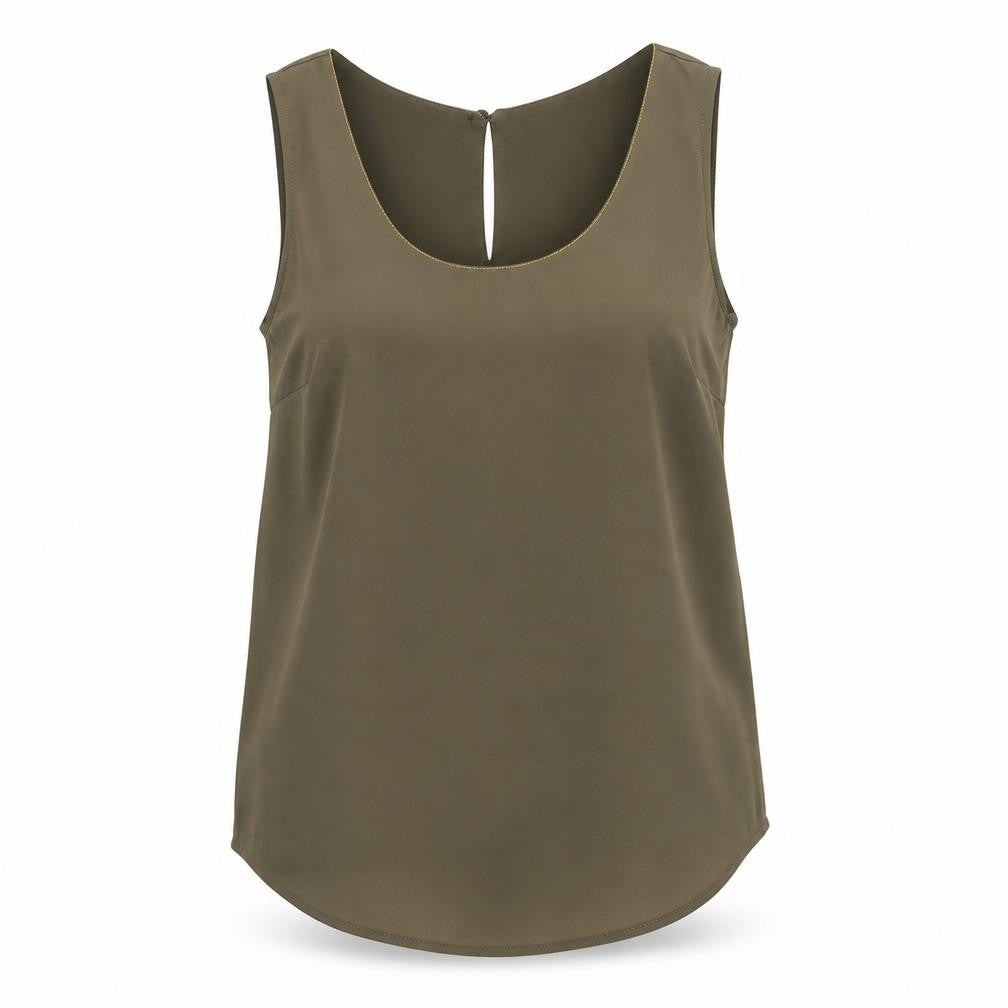 Womens UK Size 10 Oasis Green Basic Tank
