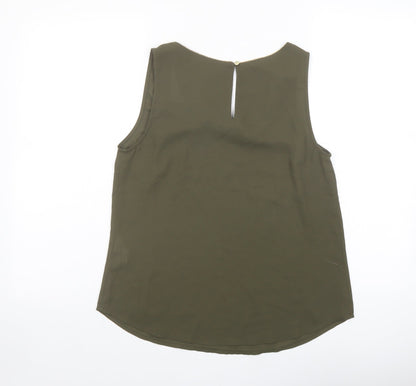 Womens UK Size 10 Oasis Green Basic Tank