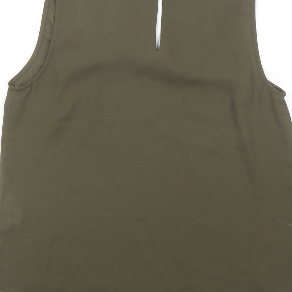 Womens UK Size 10 Oasis Green Basic Tank