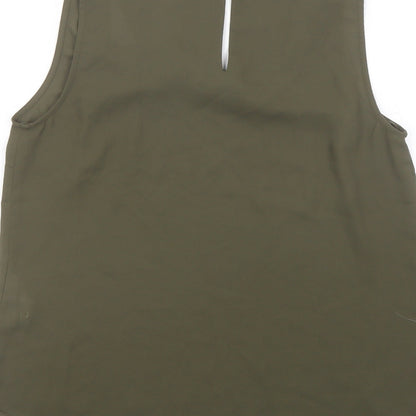 Womens UK Size 10 Oasis Green Basic Tank