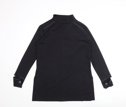 Womens UK Size M Zara Black Basic Blouse