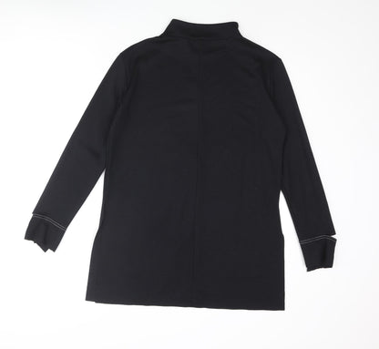 Womens UK Size M Zara Black Basic Blouse