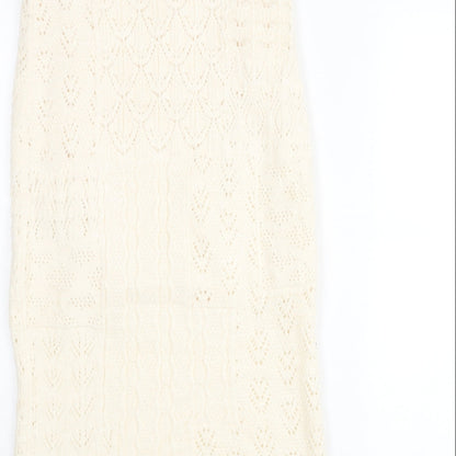 Marks and Spencer Womens Ivory Acrylic Straight & Pencil Skirt Size XS