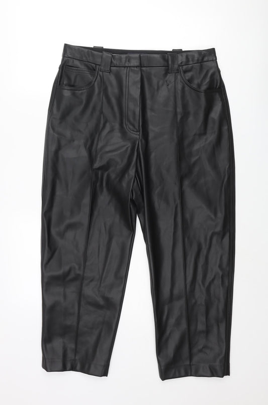 Womens UK Size 16 Marks and Spencer Regular Fit  Black Trousers
