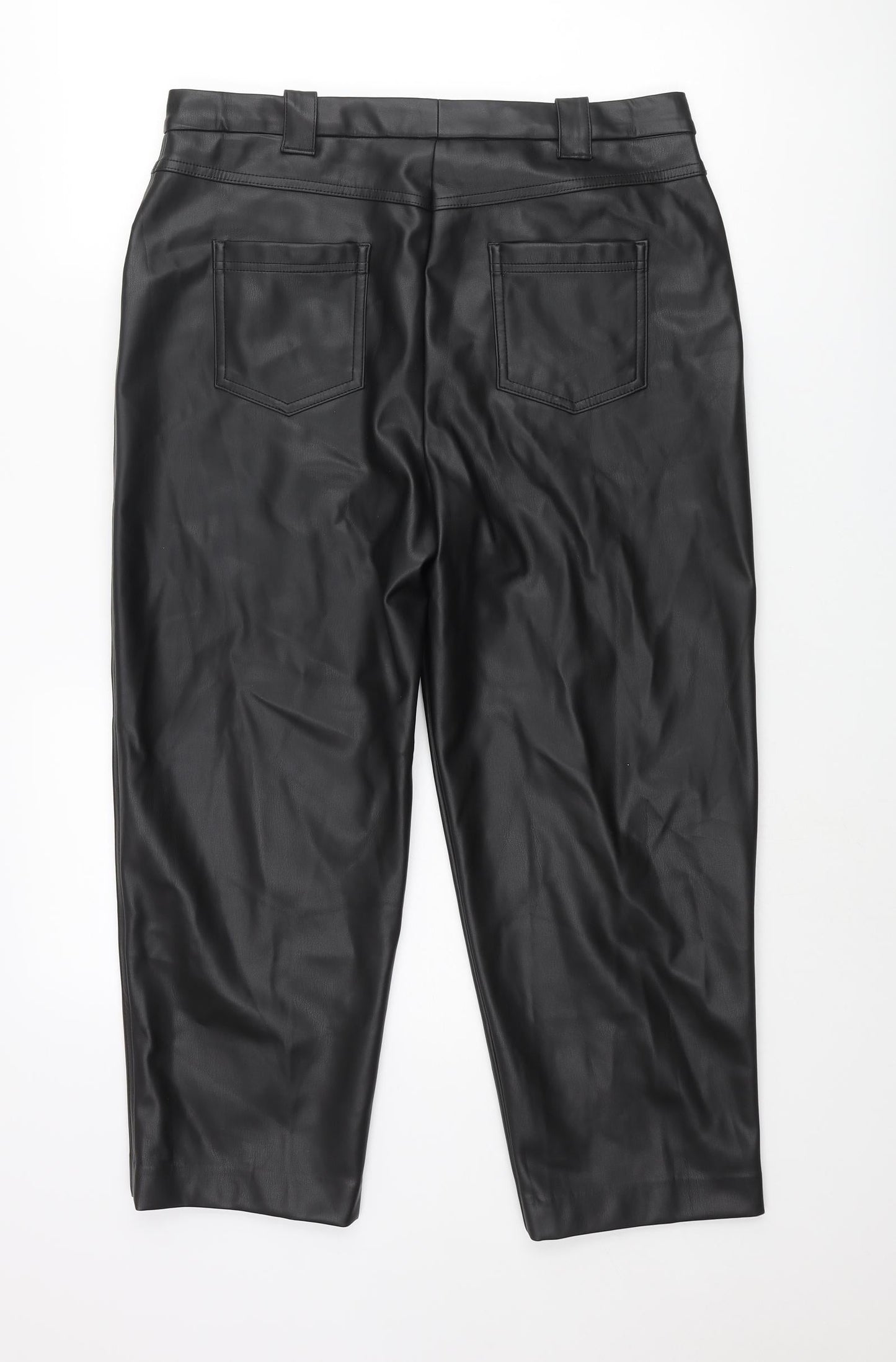 Womens UK Size 16 Marks and Spencer Regular Fit  Black Trousers