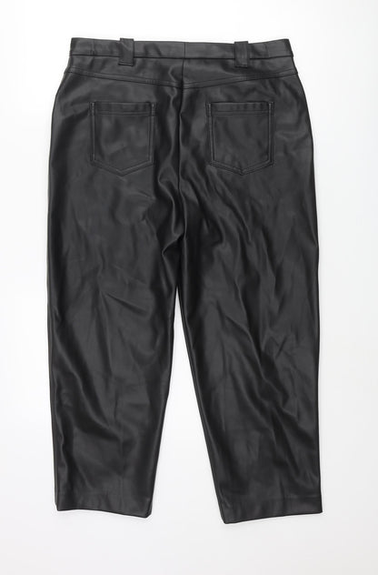 Womens UK Size 16 Marks and Spencer Regular Fit  Black Trousers
