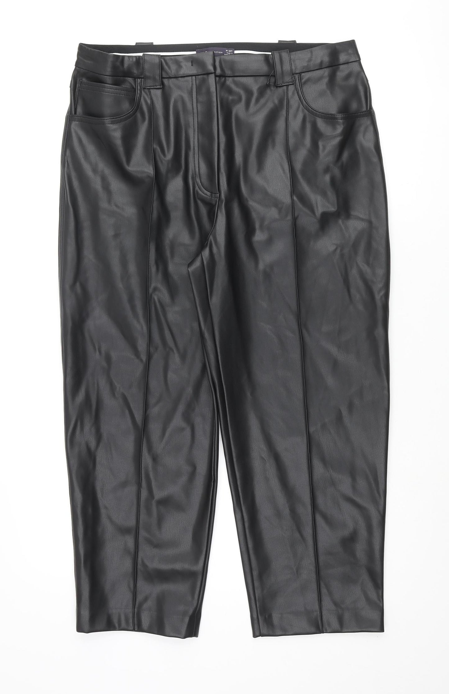 Womens UK Size 16 Marks and Spencer Regular Fit  Black Trousers