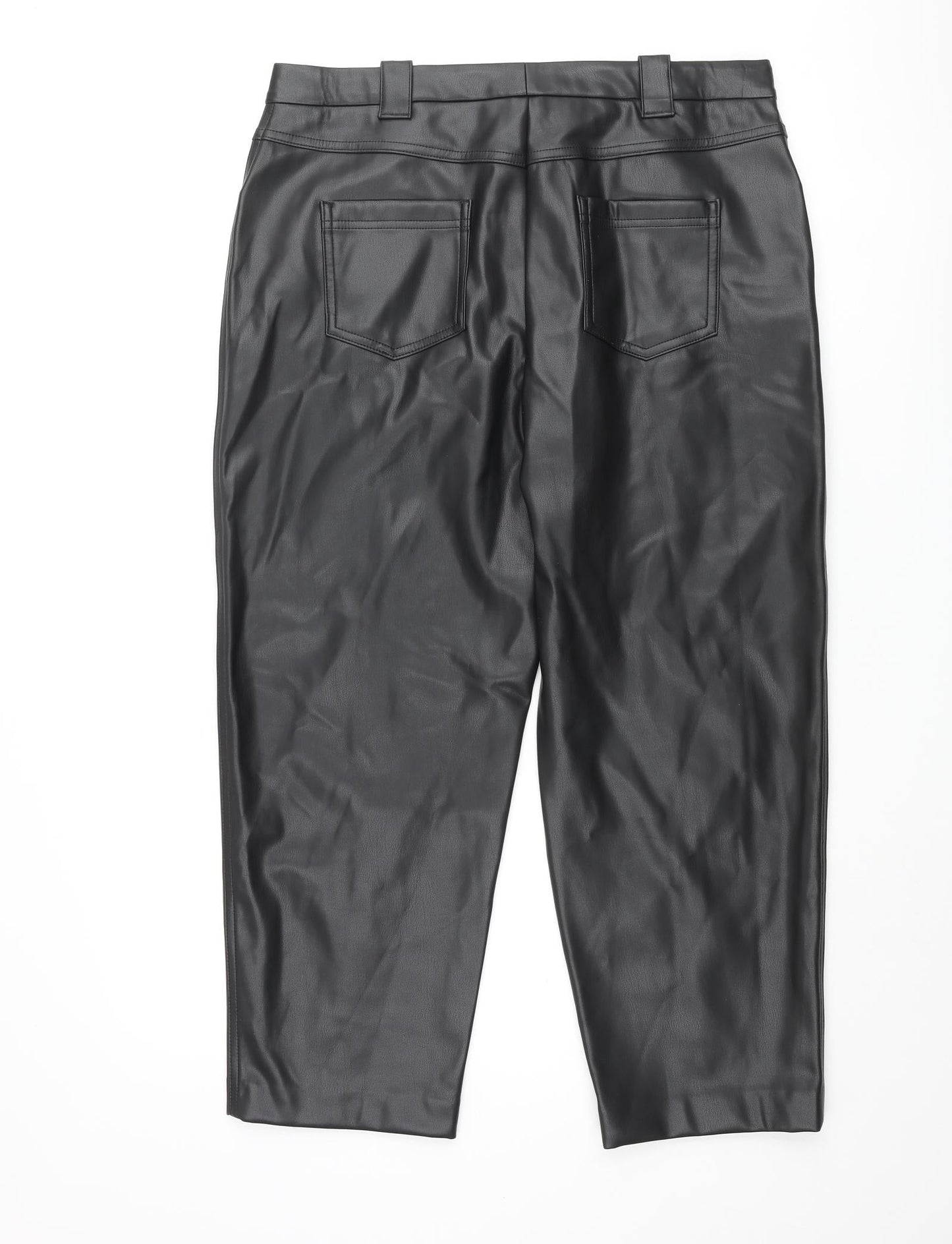 Womens UK Size 16 Marks and Spencer Regular Fit  Black Trousers