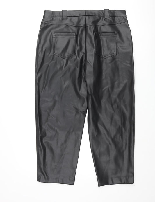 Womens UK Size 16 Marks and Spencer Regular Fit  Black Trousers