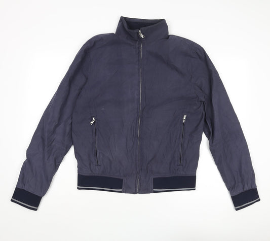 Mens UK Size S Marks and Spencer Blue Bomber Jacket