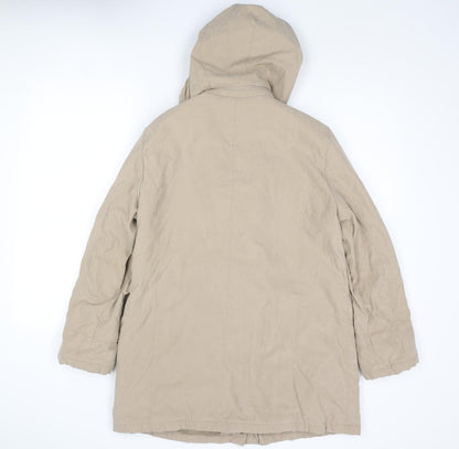 Bonmarché Womens Beige Parka Coat Size S Zip