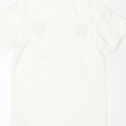 Gray-Nicolls Boys Ivory Polyester Basic Polo Size 9-10 Years Collared Button - Lindow Cricket Club