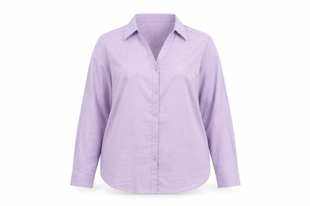 Womens UK Size 16 EWM Purple Basic Button-Up